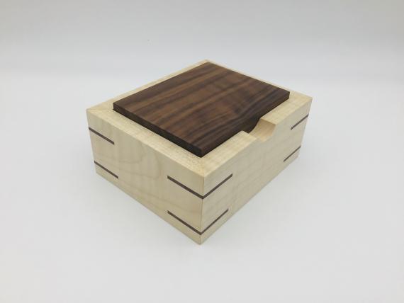 Picture of Ripple Sycamore and Black Walnut Trinket Box