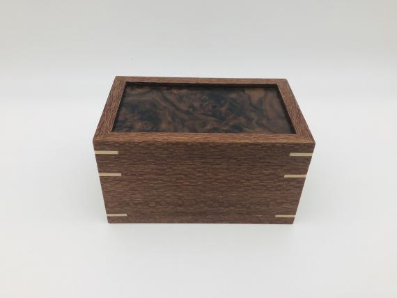 Picture of Leopardwood and Burr Walnut Trinket Box