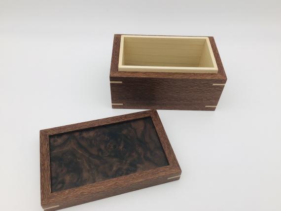 Picture of Leopardwood and Burr Walnut Trinket Box
