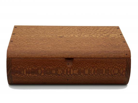 Picture of Curved Leopardwood Desk Box