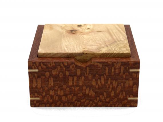 Leopardwood and Burr Ash Trinket box