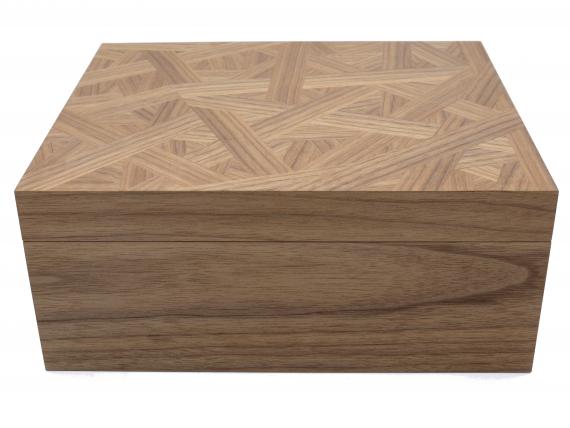 Picture of Black Walnut Document Box with Random Pattern Lid