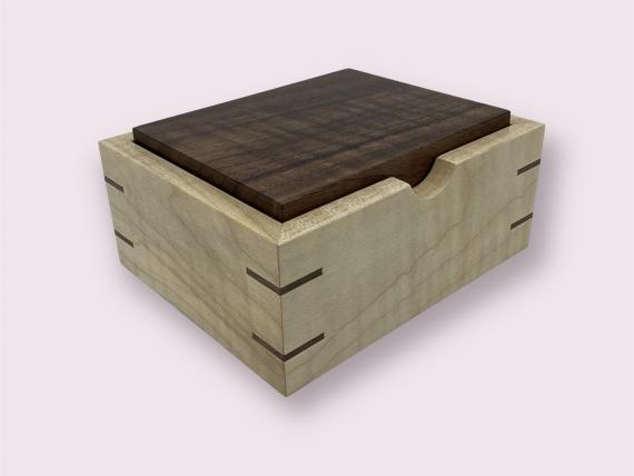 Picture of Ripple Sycamore and Black Walnut Trinket Box