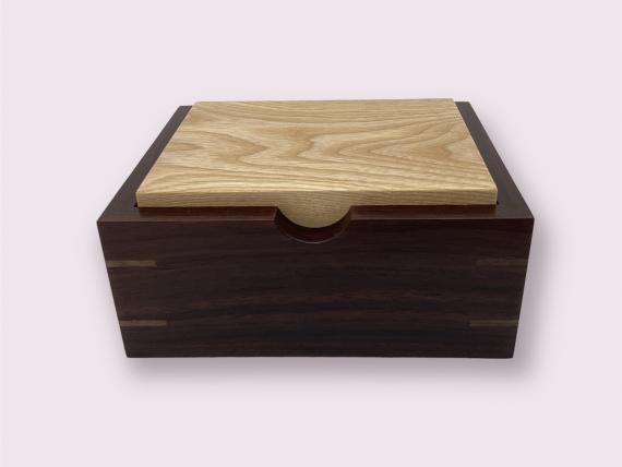 Indian Rosewood and Burr Ash Trinket box
