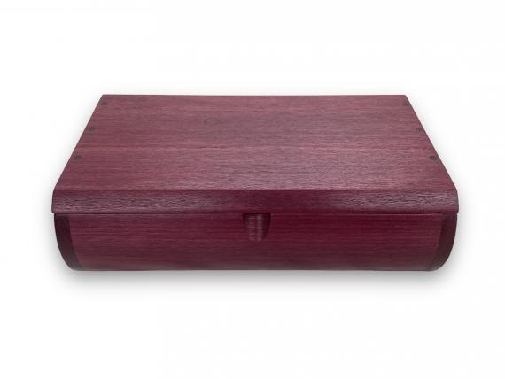 Curved Purpleheart Desk Box