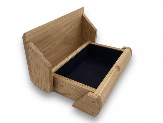 Curved Oak Desk Box