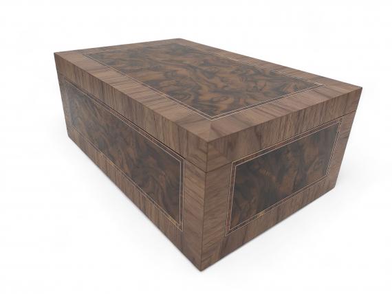 Picture of Panelled Burr Walnut Jewellery Box