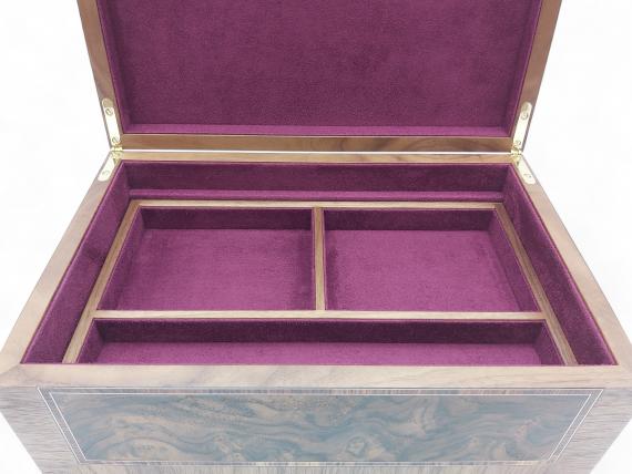 Picture of Panelled Burr Walnut Jewellery Box