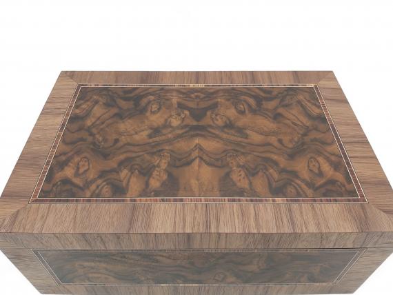 Picture of Panelled Burr Walnut Jewellery Box