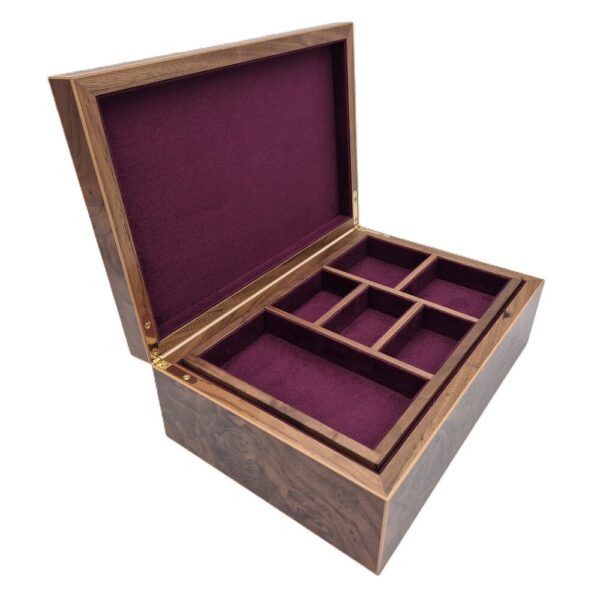 Burr walnut jewellery box ian brodie 04