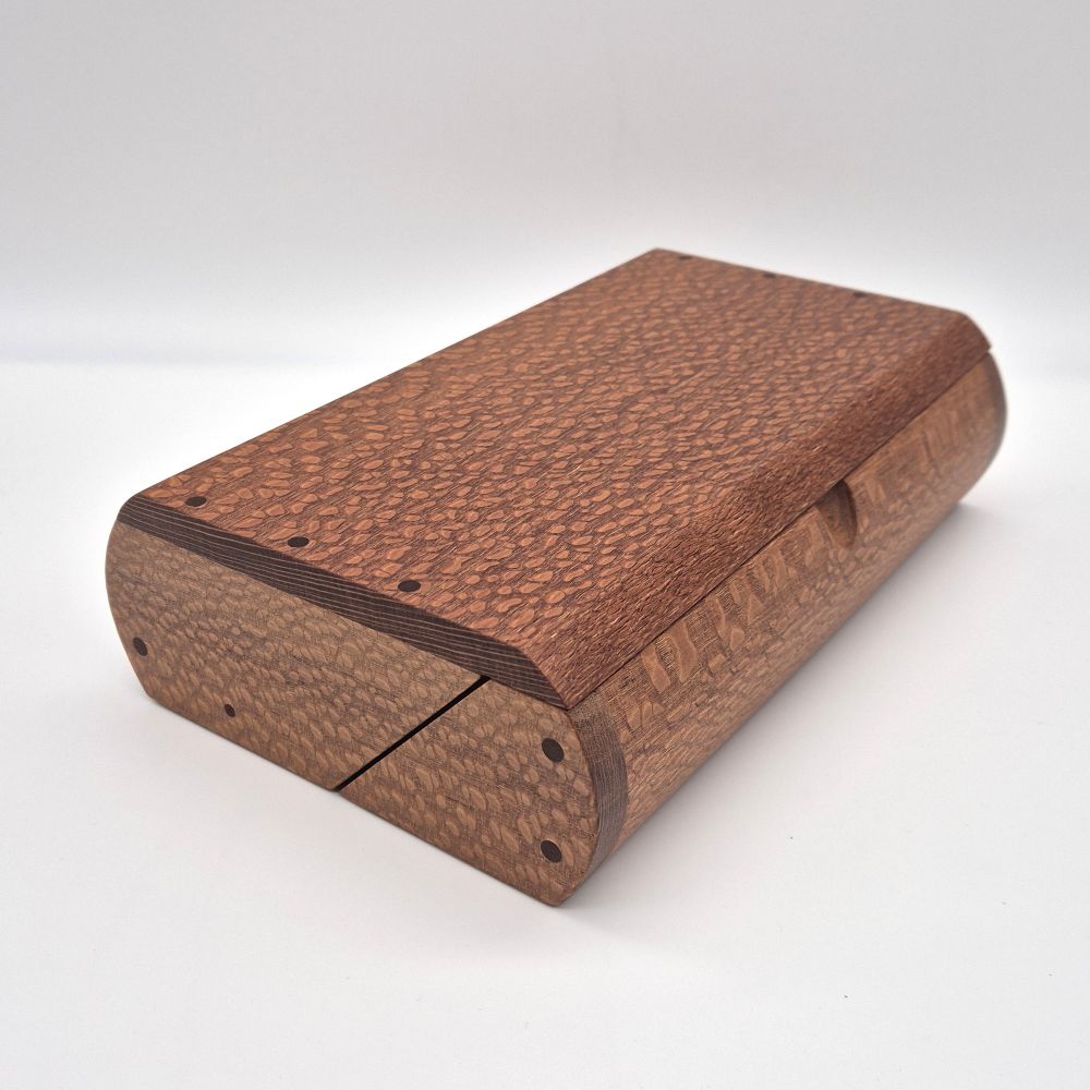 Curved desk box leopardwood ian brodie