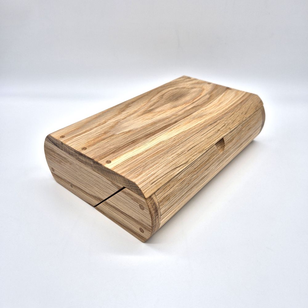 Curved desk box oak ian brodie
