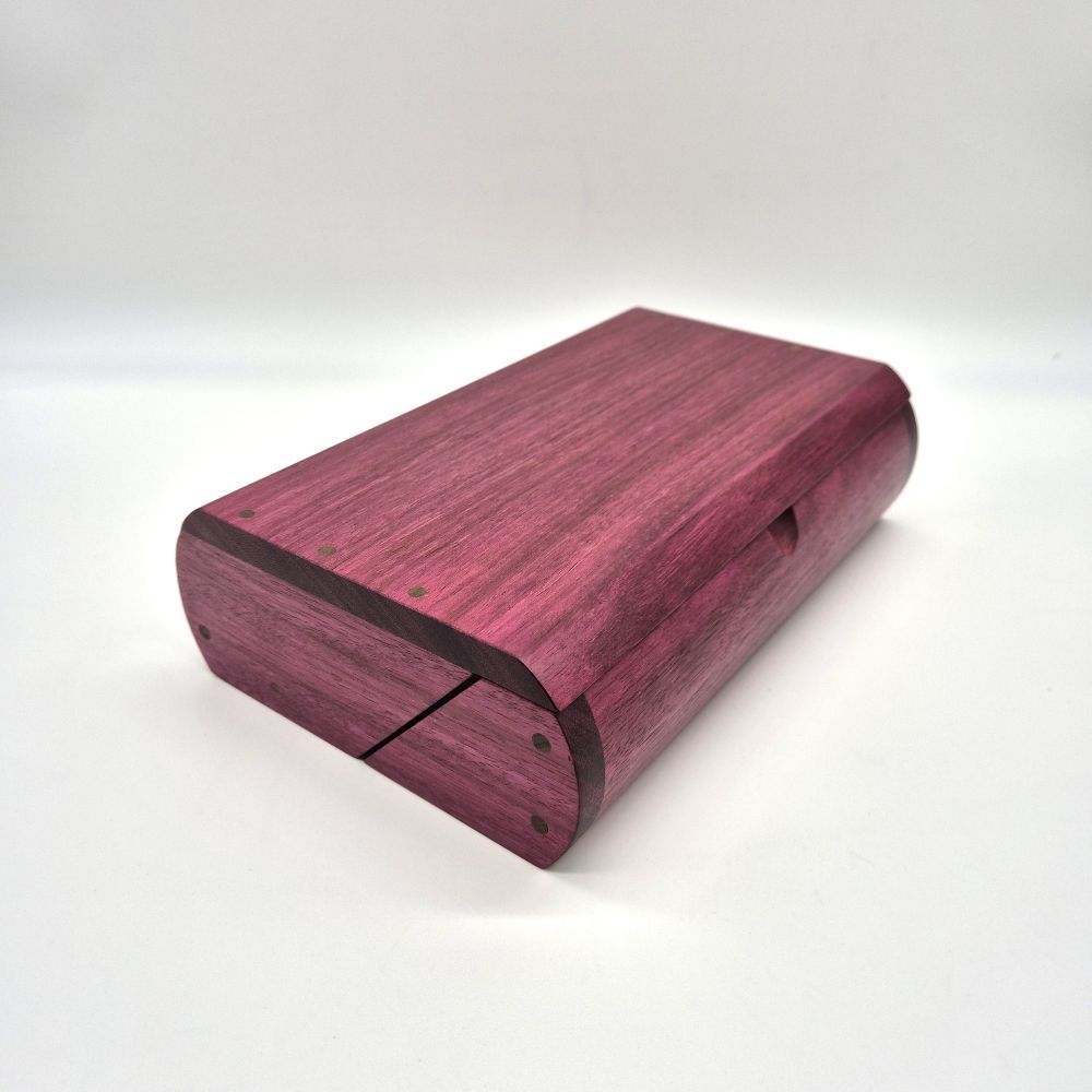 Curved desk box purpleheart ian brodie