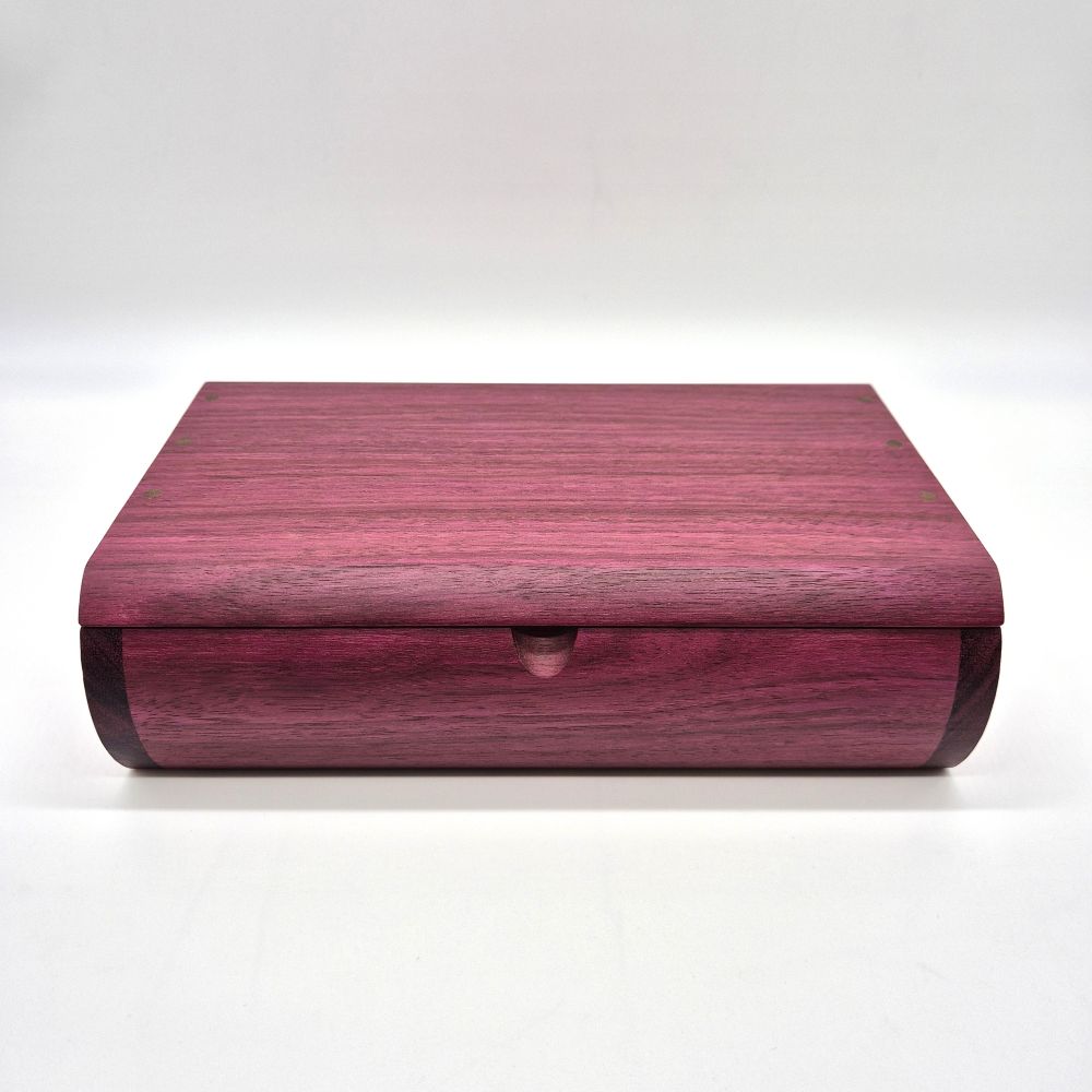 Curved desk box purpleheart ian brodie