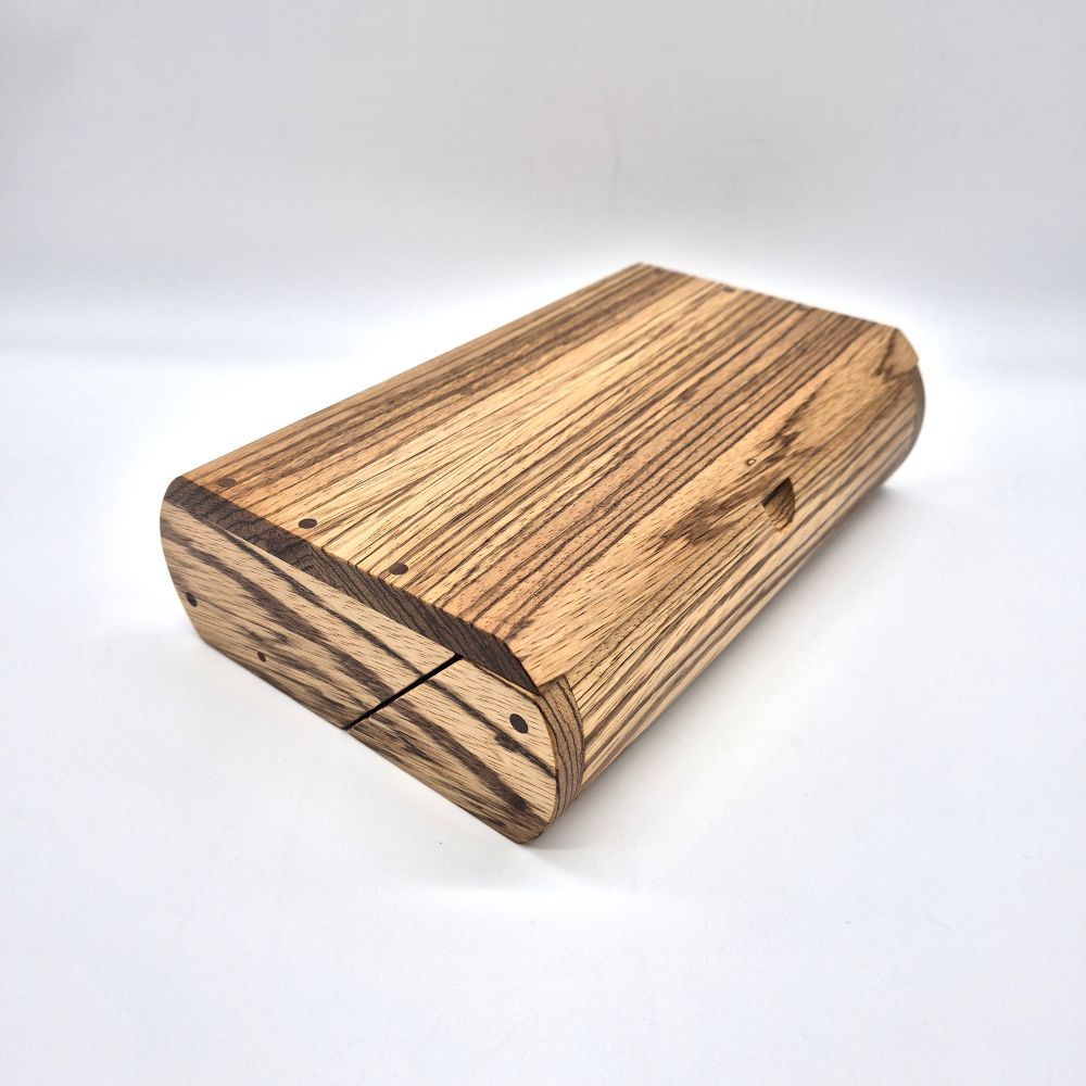 Curved desk box zebrano ian brodie