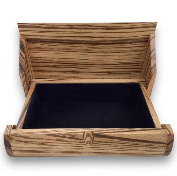 Curved desk box zebrano ian brodie 03