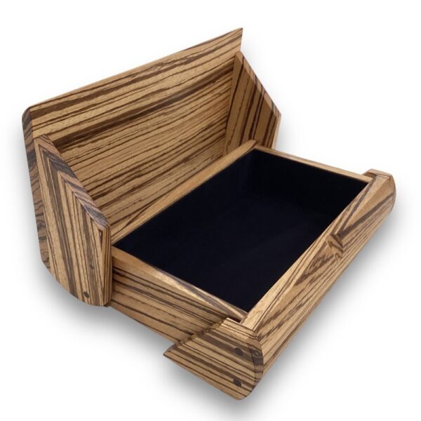 Curved desk box zebrano ian brodie 04