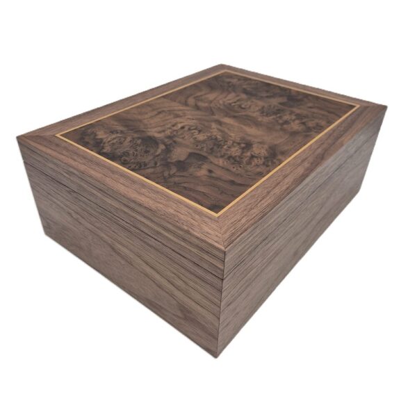 Document box burr walnut lid ian brodie 01