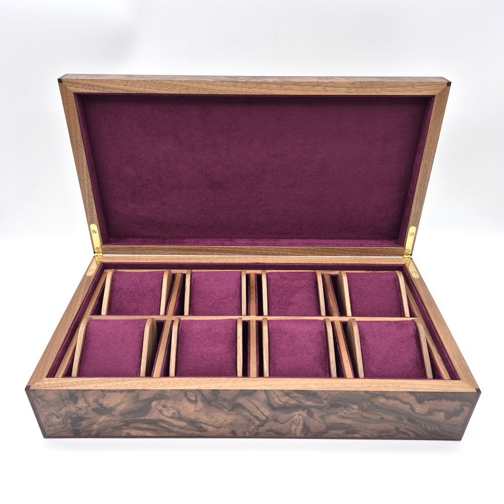 Eight watch box burr walnut ian brodie