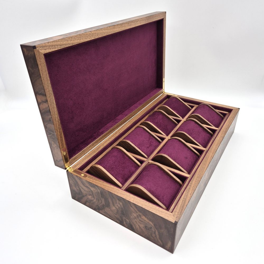 Eight watch box burr walnut ian brodie