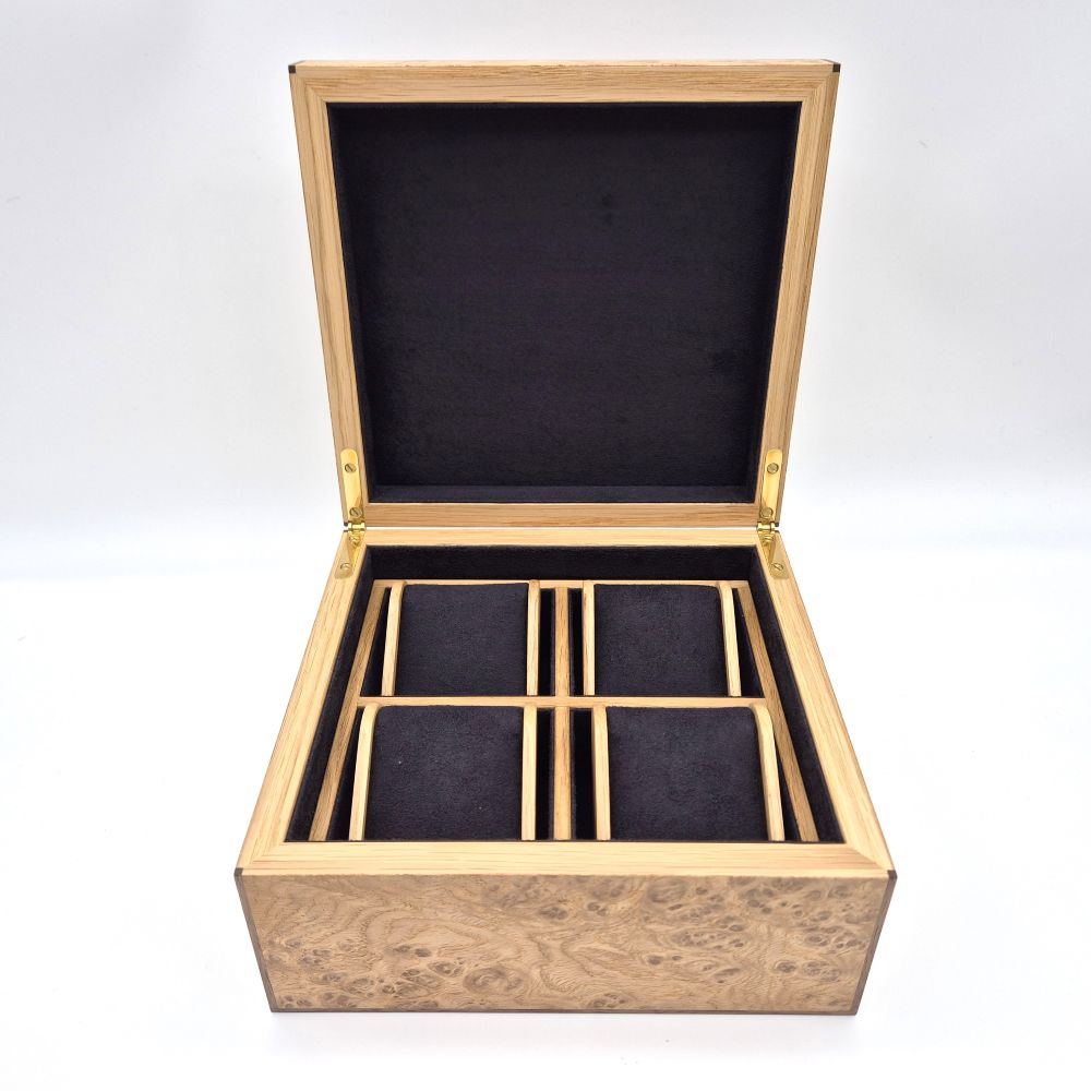 Four watch box burr oak ian brodie