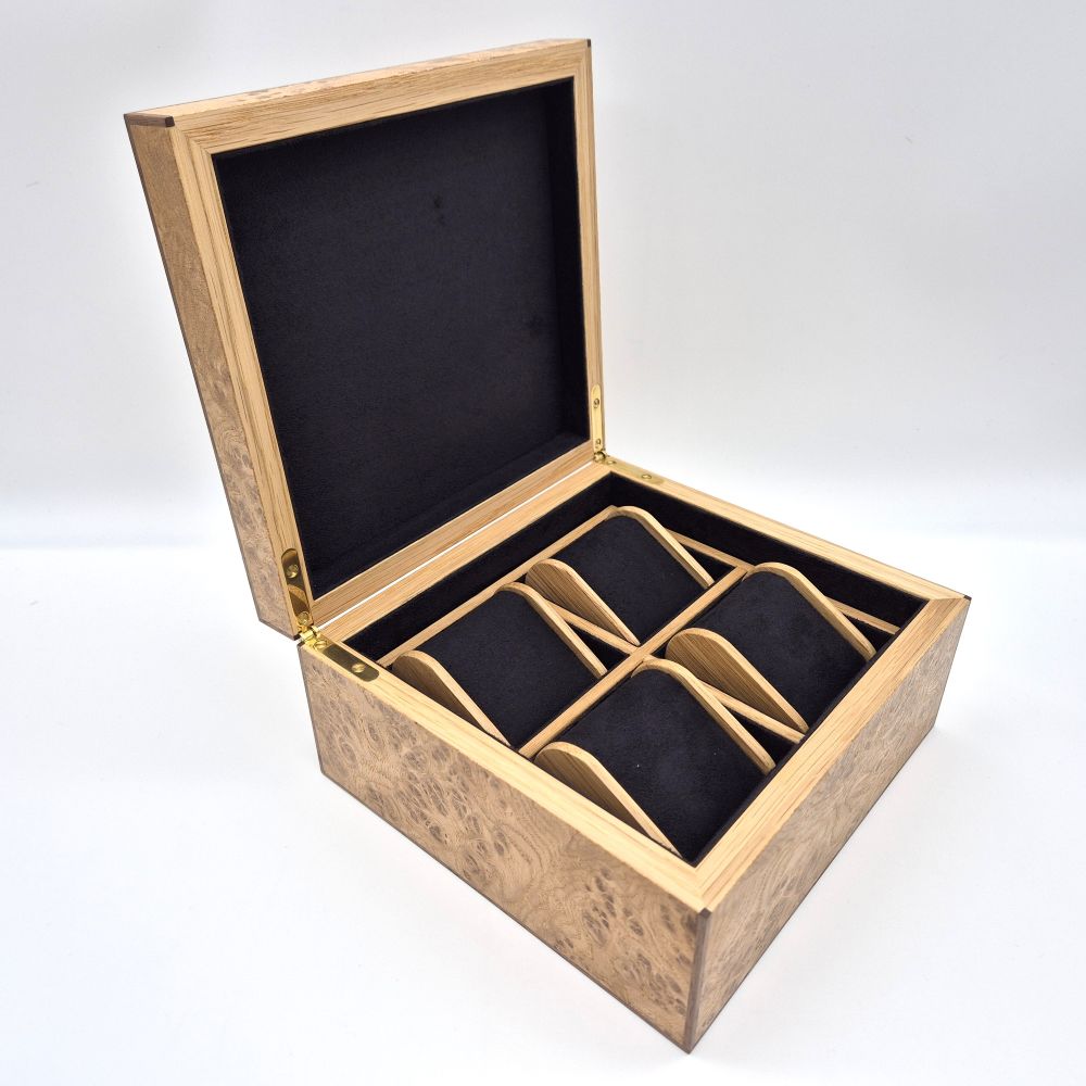 Four watch box burr oak ian brodie