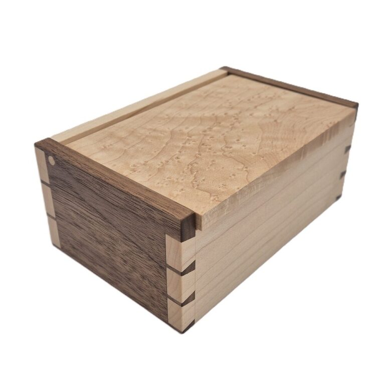 First lidded box! Sycamore and walnut. : r/turning