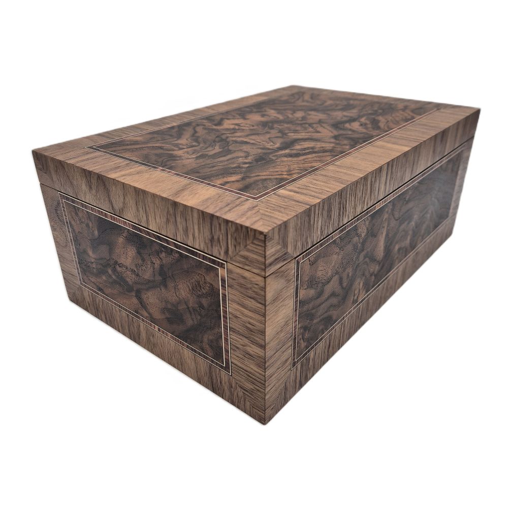 Panelled black walnut jewellery box ian brodie