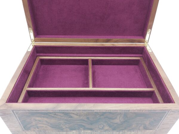 Panelled burr walnut jewellery box ian brodie 04