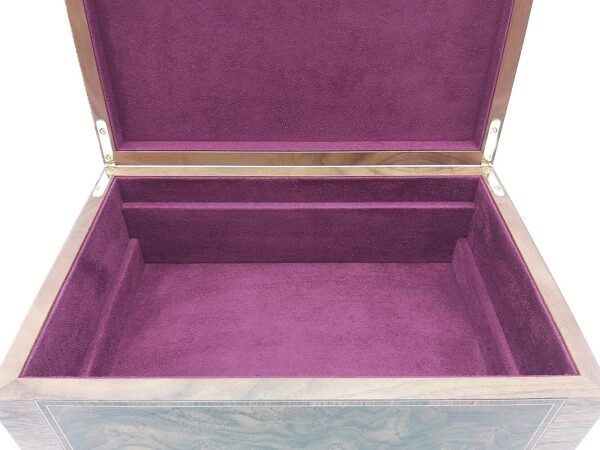 Panelled burr walnut jewellery box ian brodie 05