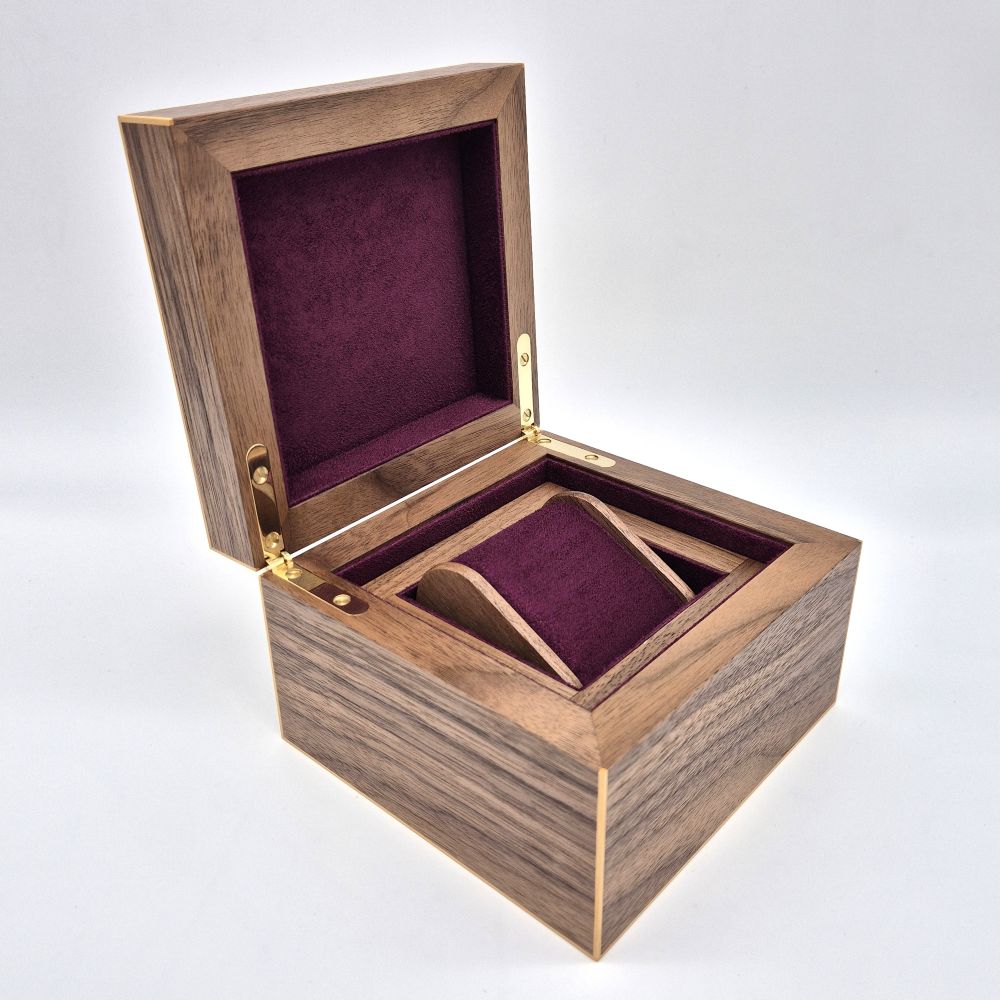 Single watch box black walnut ian brodie