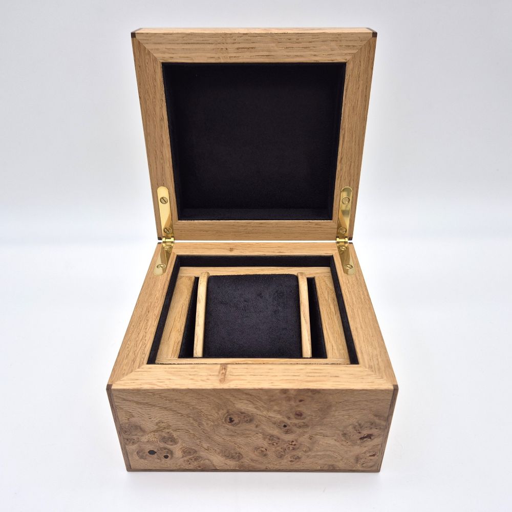 Single watch box burr oak ian brodie