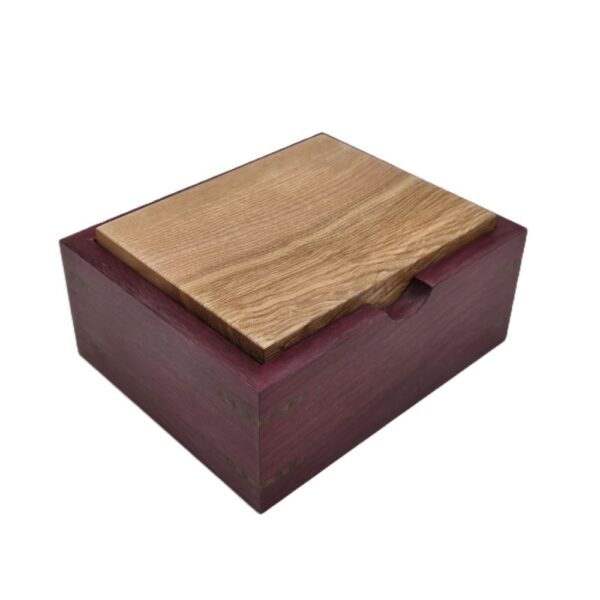 Solid mitred purpleheart trinket box ian brodie 01