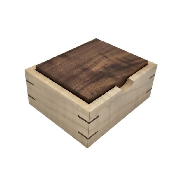 Solid mitred sycamore trinket box ian brodie 01